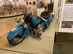 Indian Motorcycle in the Lyman and Merrie Wood Museum of Springfield History